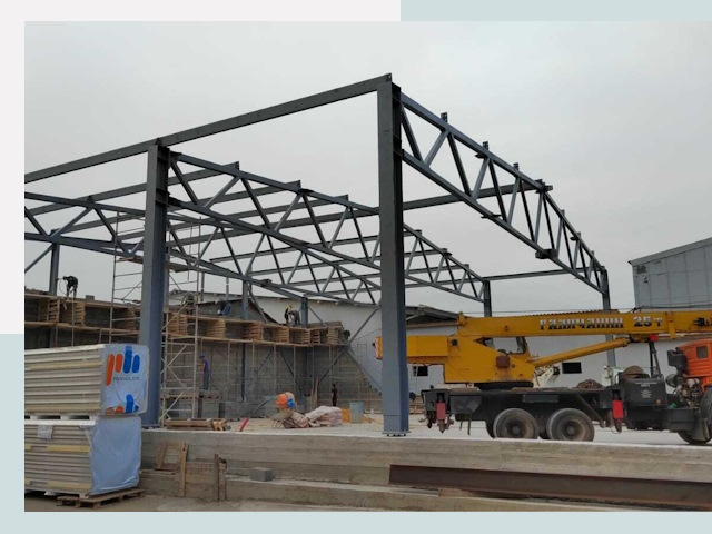 Строительство цехов в Медногорске