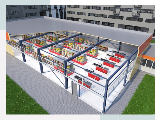 Строительство магазинов в Медногорск от 610 руб. за м²