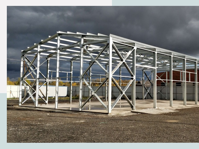 Двускатные ангары в Медногорск от 610 руб. за квадрат