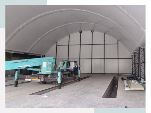 Внутреннее оснащение ангаров в Медногорске