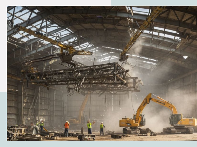 Демонтаж ангаров в Медногорске от 610 руб. за м²